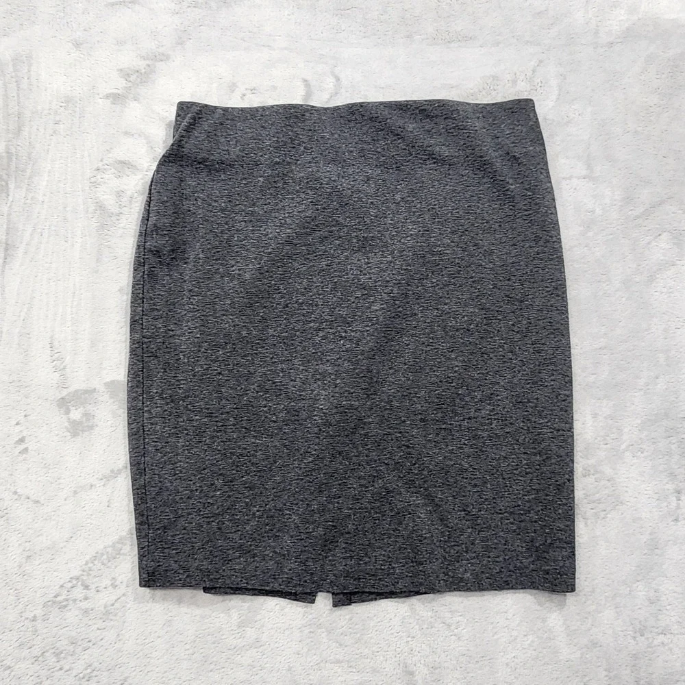 Old Navy Skirt Womens S Gray Ponte Pencil‎ Short Pull On Stretch Office Preppy